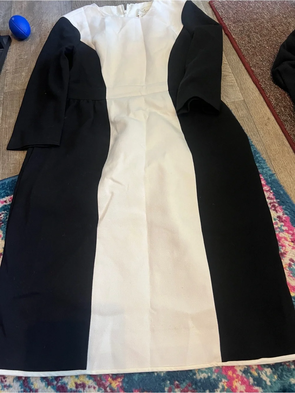 Kate spade black and white colorblock dress size 8